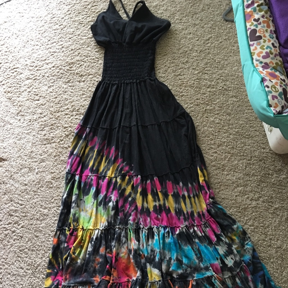 Tie dye maxi dress